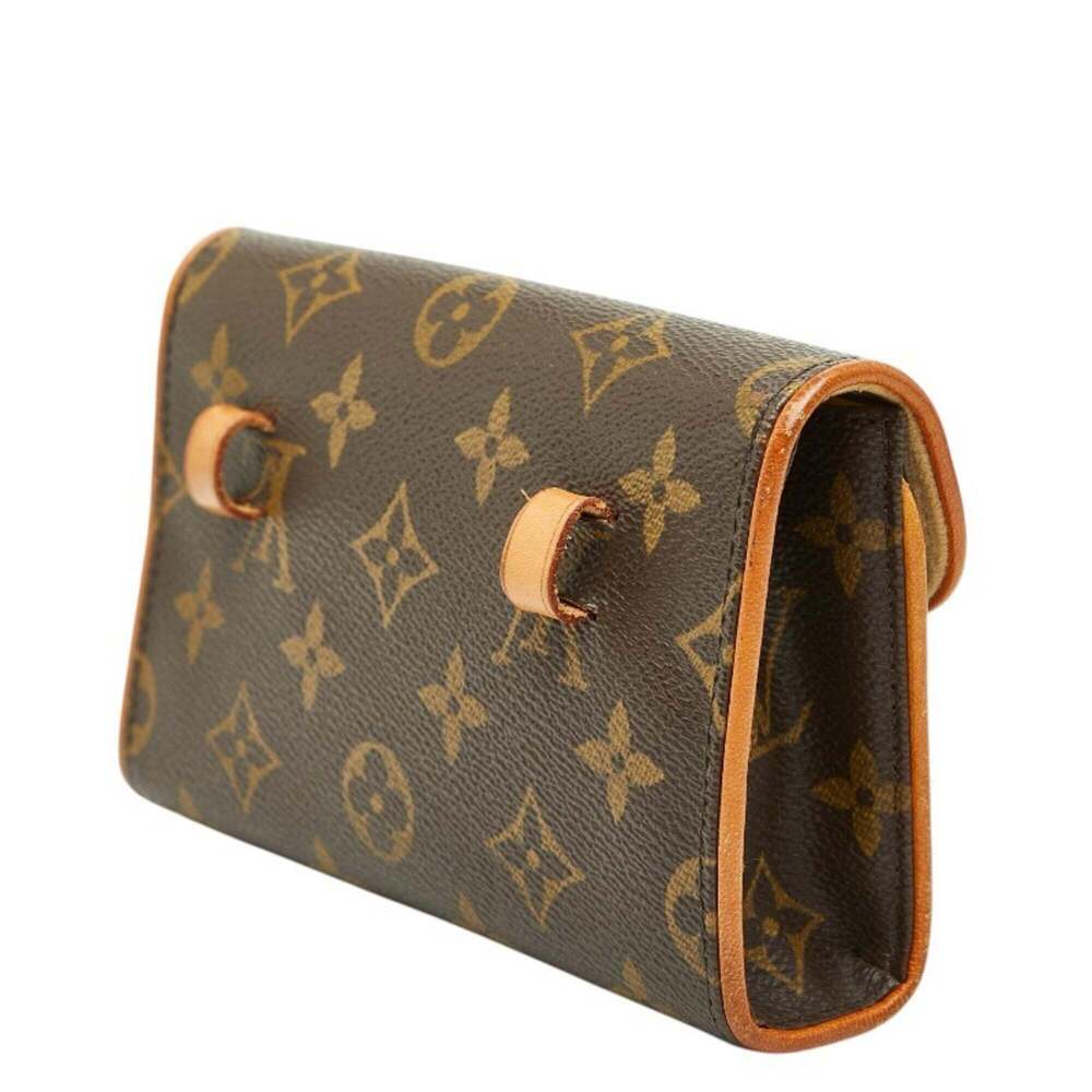 LOUIS VUITTON Brown Monogram Leather Pochette Pouch - Picture 2 of 6
